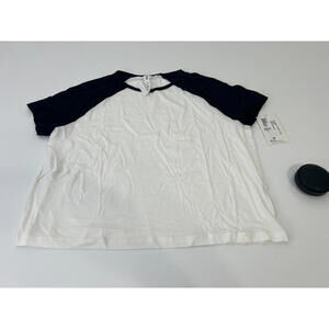 Splits59 Baseball Jersey Tee, White - Black, Size S, C3036